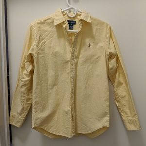 Ralph Lauren Boys Dress Shirt Yellow Size 16